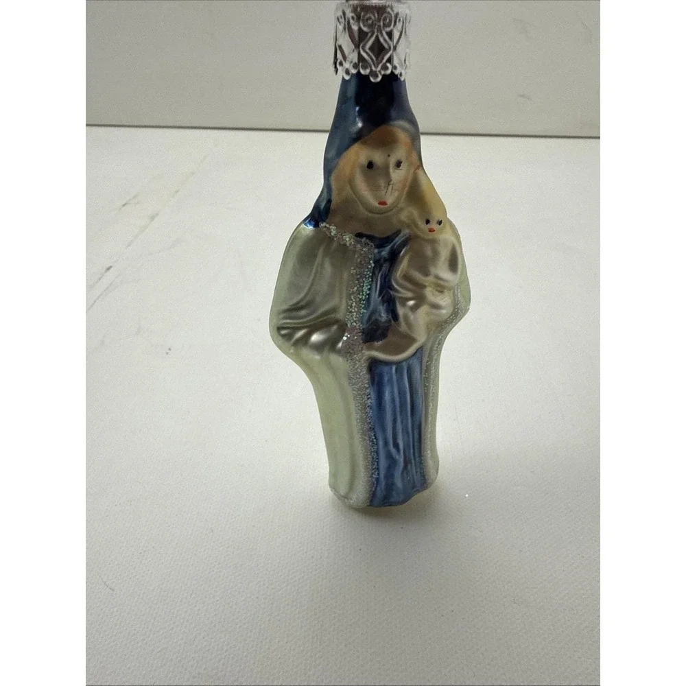 Inge Glas Madonna & Child‎ Christmas Ornament Star Cap Old World Christmas VTG